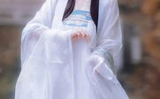 蓝色汉服小姐姐壁纸高清